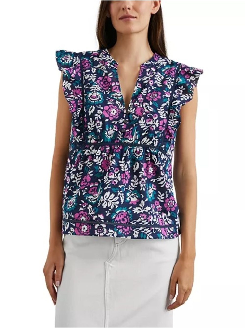 [NWOT] $178 RAILS Misha Cotton Flutter Sleeve Top. Size XS
